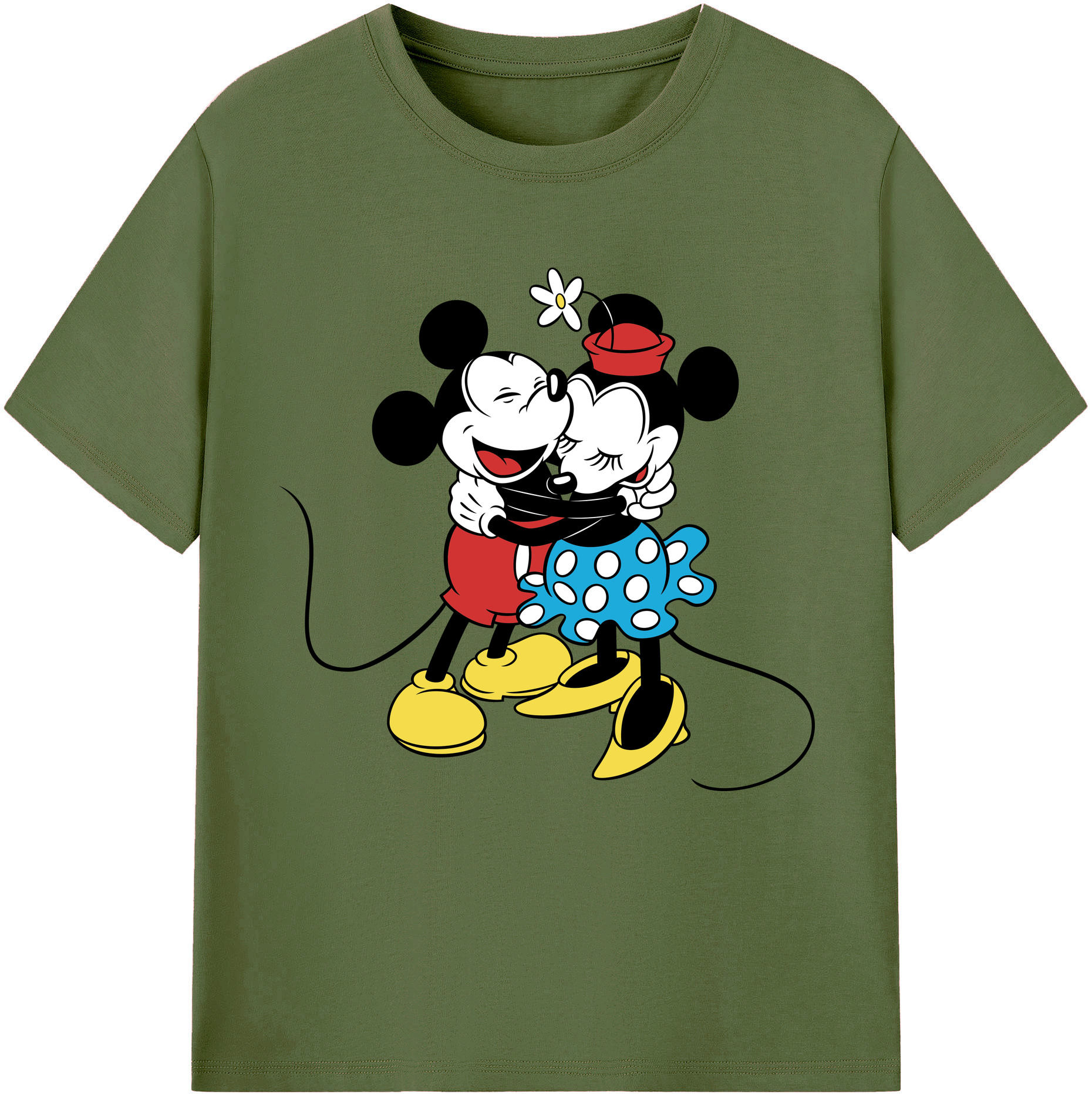 （画像用） ミッキーマウス Mickey Mouse 綿100％半袖Tシャツ（フロントプリント）